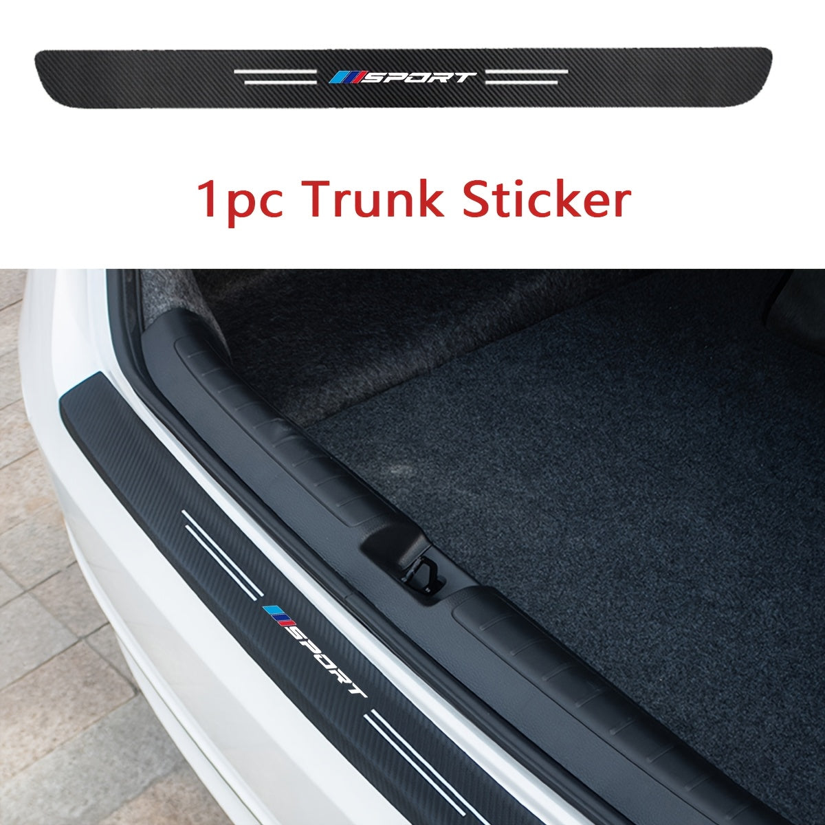 Premium Carbon Fiber-Style Leather Vinyl Door Sill & Rear Bumper Protector for BMW 1, 3, 5, 7, 2, 4, 6, X Series (X1, X3, X5, X6, X4)