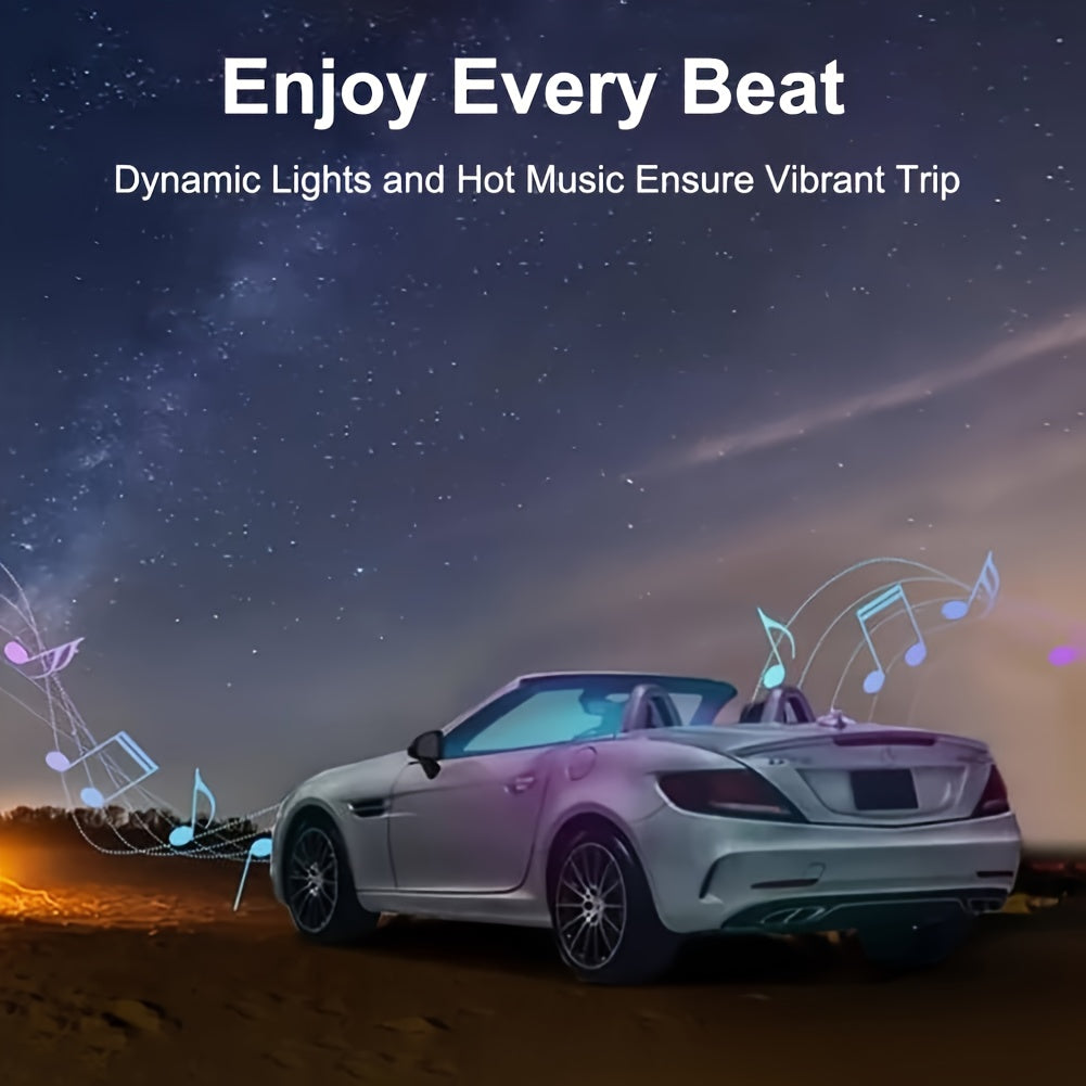 Car Interior LED Strip Lights, 5 Meter RGB USB Ambient LED Lighting Kit with App Control Fiber Optics & Music Sync Rhythm, for Car Door, Console & Dashboard