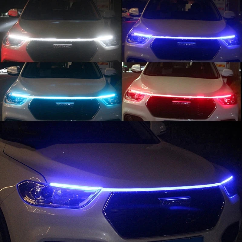 150cm LED Daytime Running Light Scan Starting Car Hood Decorative Lights.