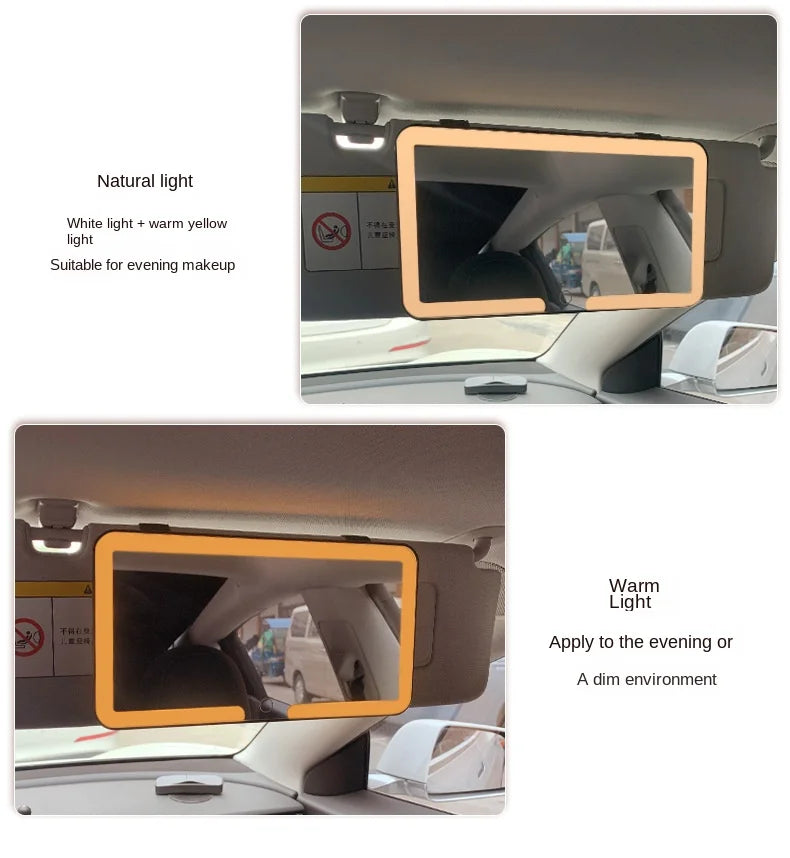 Attachable LED Mirror for Car Sun Visor