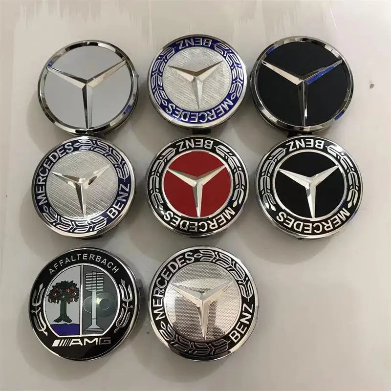 4pcs Mercedes Logo Wheel Badge