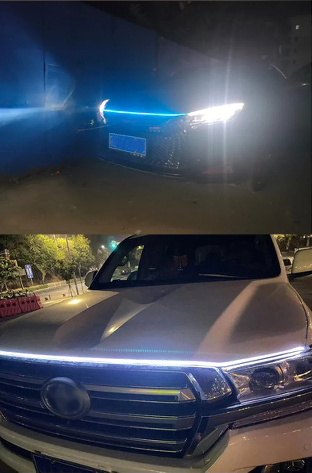 150cm LED Daytime Running Light Scan Starting Car Hood Decorative Lights.