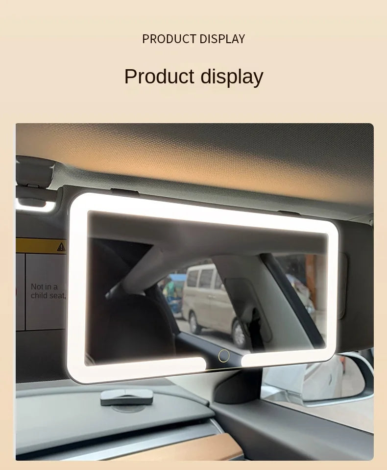 Attachable LED Mirror for Car Sun Visor