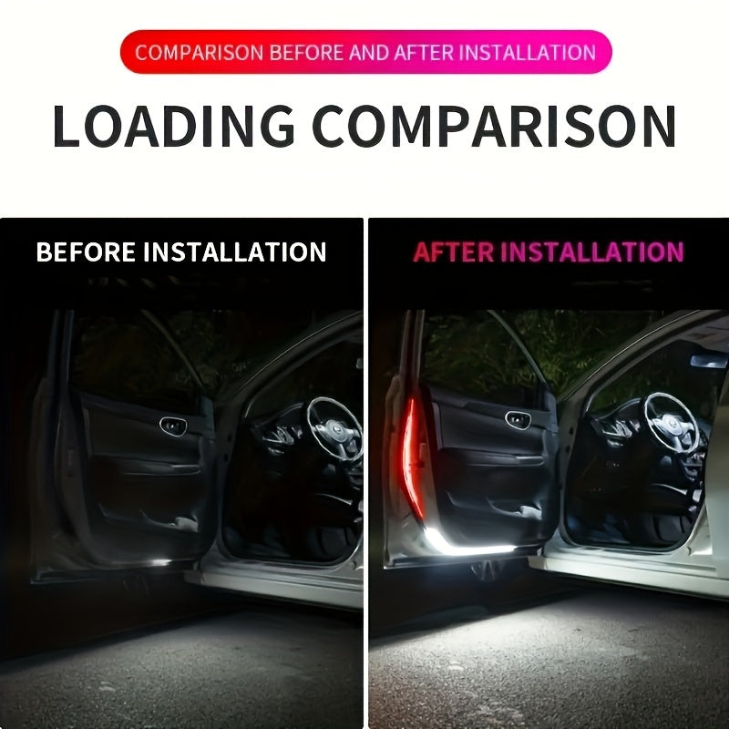 2pcs Door edge light strip, atmospheric light strip, pickup truck welcome decoration light, ambient light, LED flow light